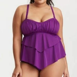BNWT Torrid 4Tank Purple Tiered Tankini
